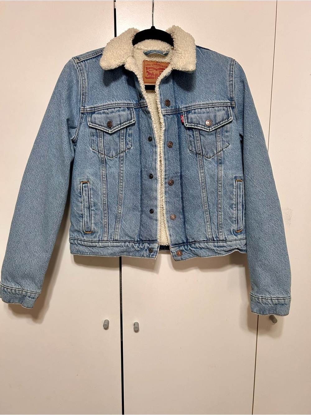 Levi's Light Blue Denim Sherpa Jacket